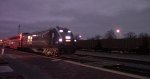 Amtrak passes BNSF coal train 